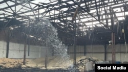 Последствия атаки российских дронов-камикадзе по зернохранилищу в Одесской области в ночь на 23 августа 2023 года