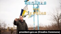 Президент Украины Владимир Зеленский в Авдеевке