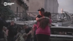 "У меня там жена с ребенком!" Последствия удара российской ракеты "Искандер" по кафе в Краматорске  "У меня там жена с ребенком!" Последствия удара российской ракеты "Искандер" по кафе в Краматорске