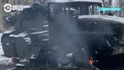 Корреспондент в Харькове показывает сожженные российские "Грады" Корреспондент в Харькове показывает сожженные российские "Грады"