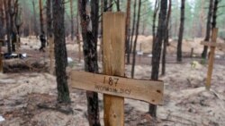 Массовое захоронение погибших гражданских жертв и военных ВСУ в Изюме, обнаруженное 15 сентября 2022 года