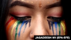 Участница гей-прайда в Бангалоре