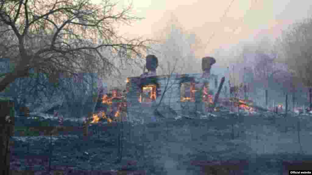 Пожар в Зоне отчуждения вокруг Чернобыльской АЭС 