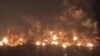 В Феодосии после удара беспилотников горит нефтебаза
