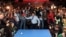 UKRAINE -- Ukrainian comic actor and presidential candidate Volodymyr Zelenskiy plays table tennis as he visits his campaign headquarters following a presidential election in Kiev, Ukraine March 31, 2019