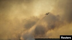 Горят леса вокруг Чернобыля