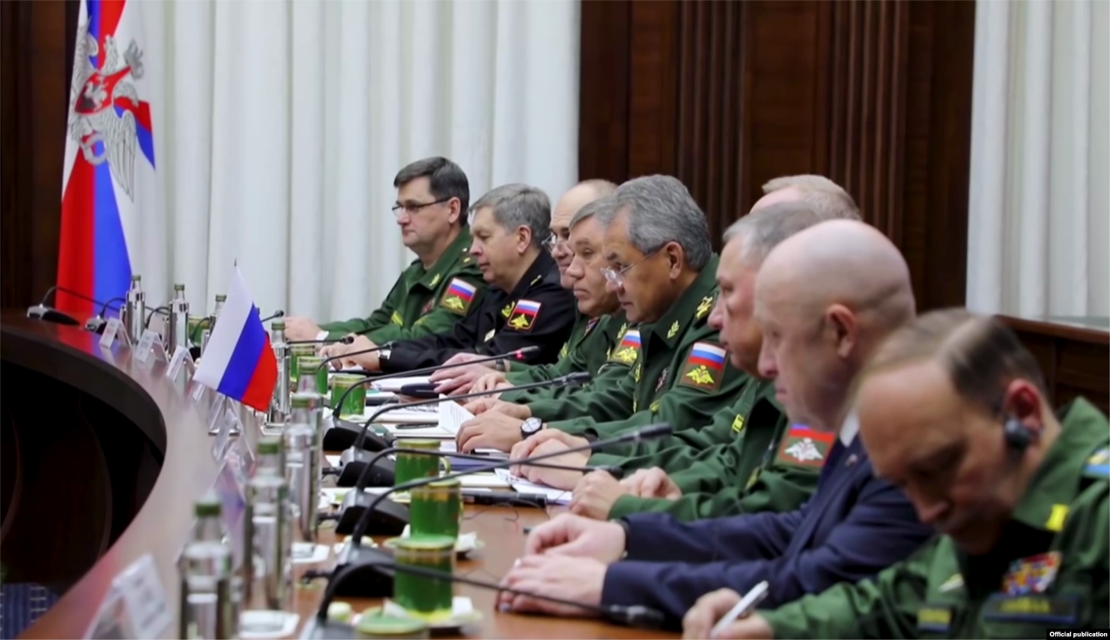 Переговоры с делегацией фельдмаршала Хафтара. Евгений Пригожин — второй справа