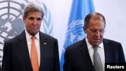 Джон Керри и глава МИД РФ Сергей Лавров