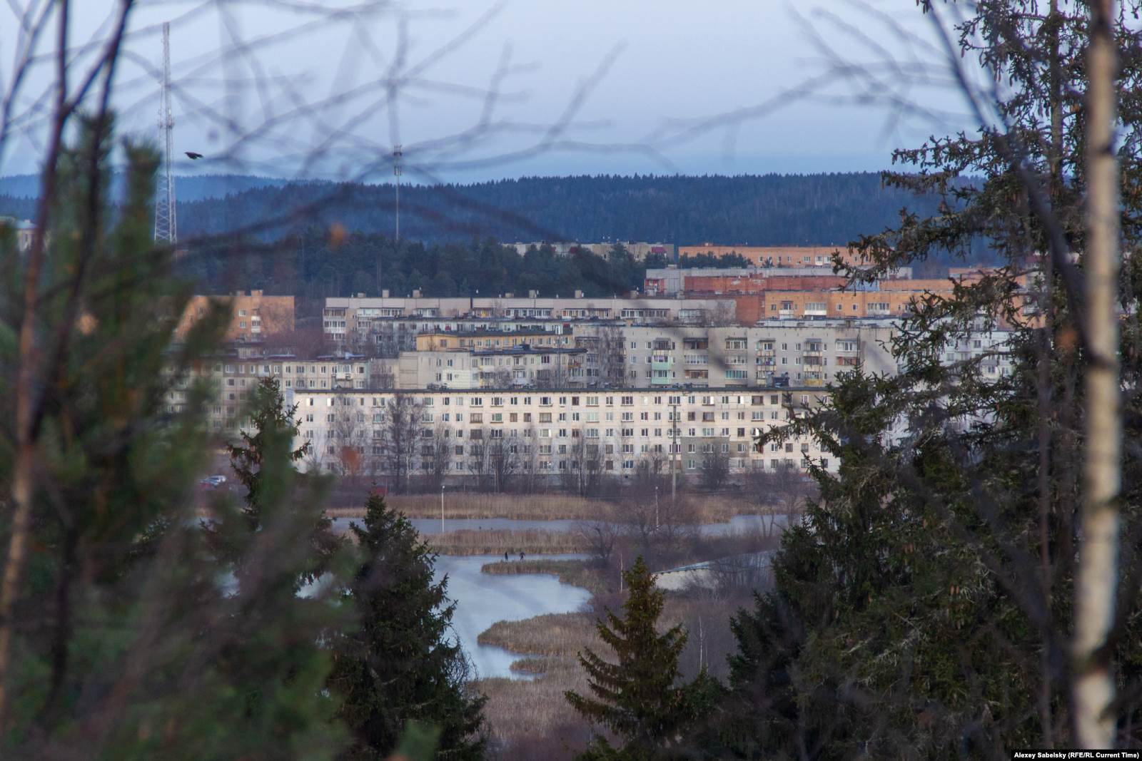 Сортавала. Вид на микрорайон пятиэтажек 