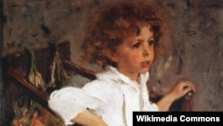 Mika Morozov painting by Valentin Serov