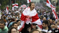 Протесты против Лукашенко в Минске в сентябре 2020 года