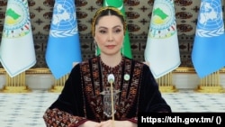 Огулджахан Атабаева, дочь бывшего президента Туркменистана Гурбангулы Бердымухамедова и вице-президент благотворительного фонда, названного в честь отца