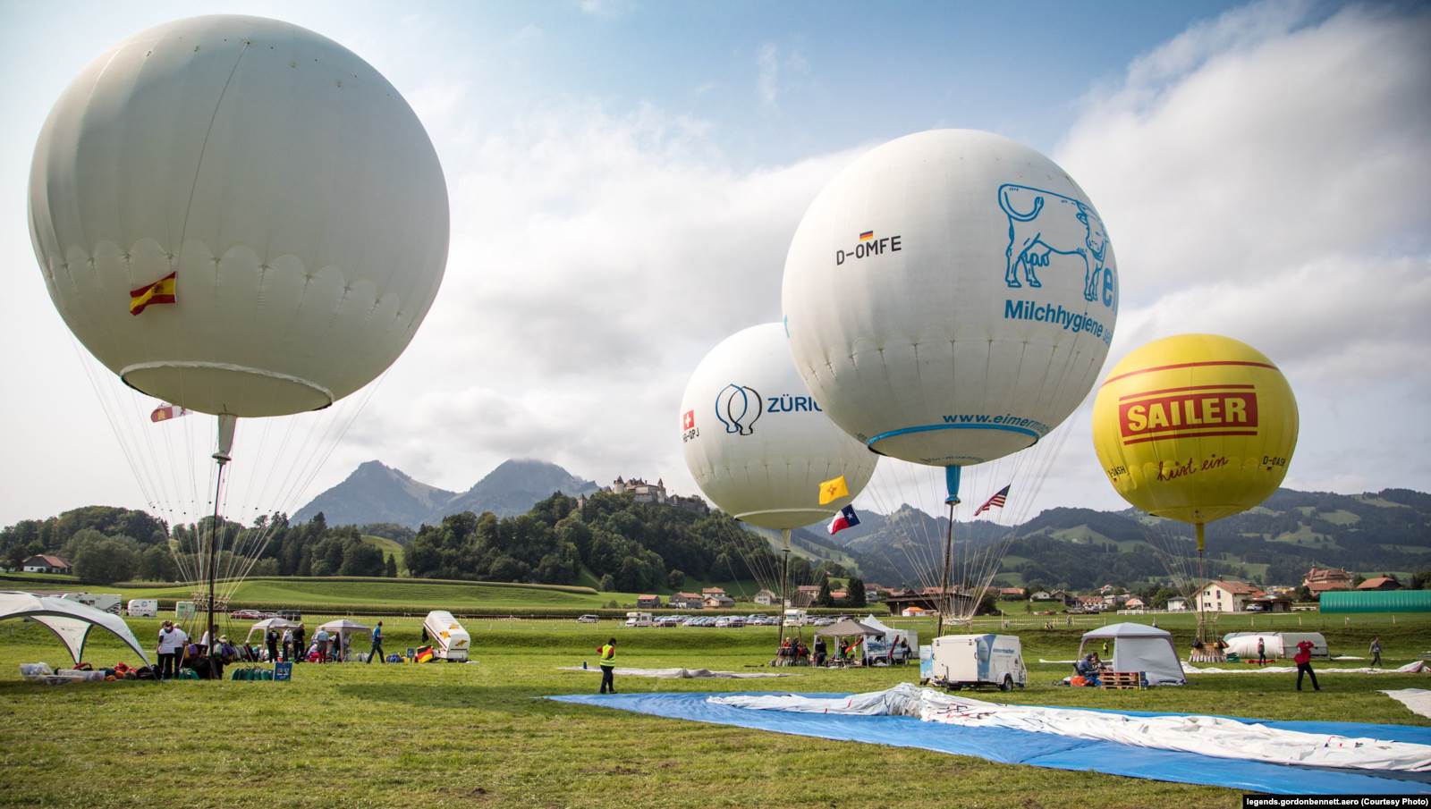 Гонки воздухоплавателей на кубок Гордона Беннета. Фото: legends.gordonbennett.aero