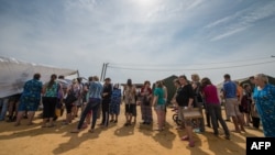 Лагерь украинских беженцев в Ростове, лето 2014 года