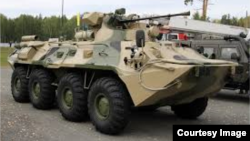 БТР-82, используемый подразделениями российской армии