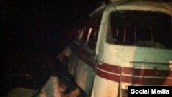 Ukraine -- A bus in Donetsk