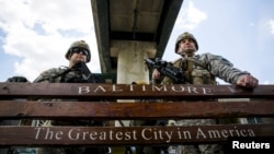 Национальная гвардия на страже порядка. Балтимор, 28 апреля 2015