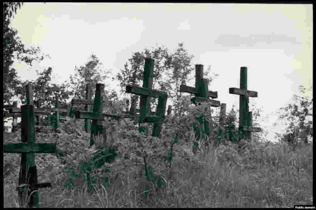 Сельское кладбище в деревне Цмень Столинского района Брестской области 
