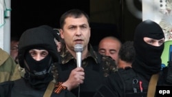 Валерий Болотов после захвата здания СБУ в Луганске, 25 апреля 2014 года