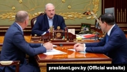 Встреча Лукашенко с главой КГБ Беларуси Валерием Вакульчиком и главой Следственного комитета Беларуси Иваном Носкевичем