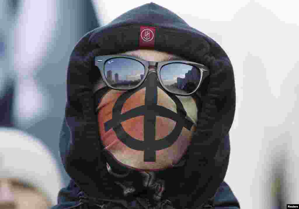 Участник "Русского марша". Москва. 4 ноября 2014 